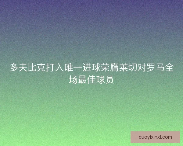 多夫比克打入唯一进球荣膺莱切对罗马全场最佳球员